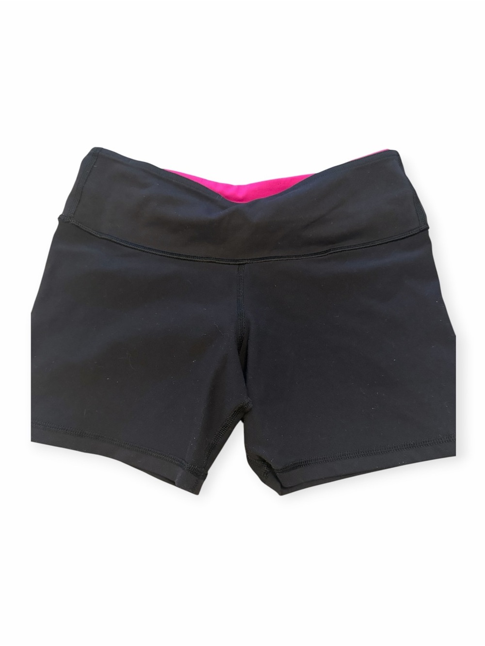 Lululemon Reverse Groove Shorts Size 4 Black Pink 4.